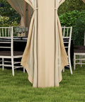 Easy Up 13 By 13 Pop Up Gazebo With Zippered Mesh Sides, Sturdy Steel Frame, Patio Backyard Event Tent For Parties, Partially Open