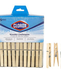 Tough As Nails Wooden Clothespins With Heavy Duty Spring Clip For Line Drying Laundry And Chip Bag Sealing Rust Resistant Coiled Design Non Slip Grip Bulk Pack Of 50 in packaging.