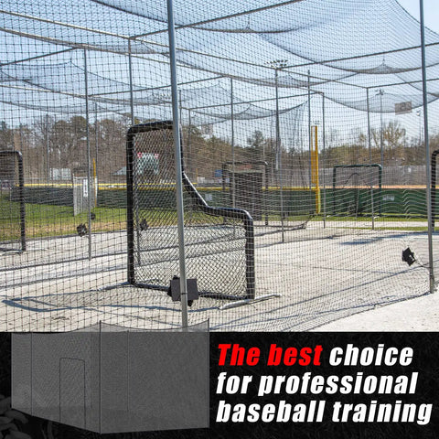 Heavy Duty Batting Cage Net For Backyard Practice Net Only, Portable Pitching Cage For Baseball Softball Cricket And Golf Hitting