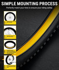 Installation guide for Heavy Duty Puncture Proof Tire Liner For Fat Tire Bicycles Bikes Motorcycles E Bikes MTB Scooters Lawn Mowers