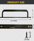 Dimensions of 2 Pack Barn Door Pulls 5 Inch Long Base Handles For Shed And Gate with 5.82 inch overall length and screws