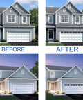 32 Pack Two Car Garage Magnetic Panels Kit With Faux Window Sheets For Metal Doors Decor Easy Peel And Stick Weatherproof
