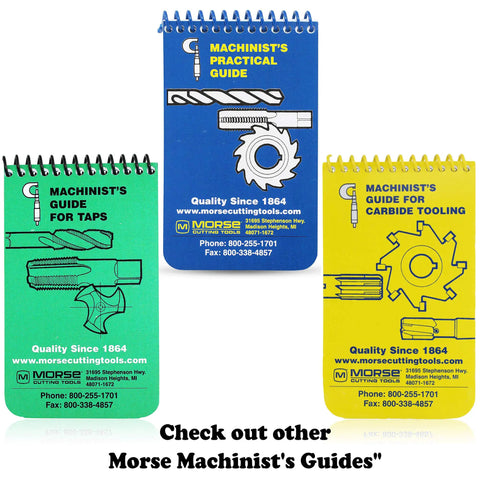 Pocket Machinist Tap Guide Real World Reference For Thread Forms Basic Thread Dimensions Speeds And Lubricants booklets