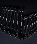 Beefy Metric Wrench Set 15-Piece 8mm To 22mm, Unbreakable Chrome Vanadium Steel With Polycarbonate Handles on black background