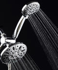 Premium 6 Inch High Pressure Three Way Rainfall Shower Combo With Dope Rain Head And Six Setting Handheld Use Separately Or Together
