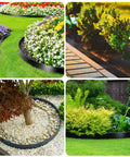 Heavy Duty Flexible Metal Landscape Edging Kit 33 Ft Total 6 Inch Tall By 40 Inch Long Galvanized Steel Border in garden use