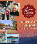 Ann Clark America's Largest Cookie Cutter Maker, family-operated in Rutland, Vermont, for over 35 years, with scenic images.
