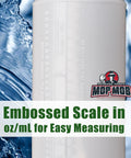 Heavy Duty Chemical Resistant Spray Bottles, 32 Oz Four Pack with clear measuring etchings showing 32 oz and ml scale.