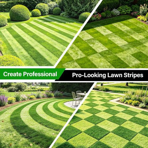 Universal Lawn Stripe Kit For Push Walk Behind Mowers With Heavy Duty Roller And Adjustable Bracket, large lawn stripe patterns