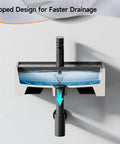 Bathroom Wash Basin(45 * 31 * 13cm) - Countertop/Wall-Mounted Recular Sink (Black) showing sloped design for faster drainage.