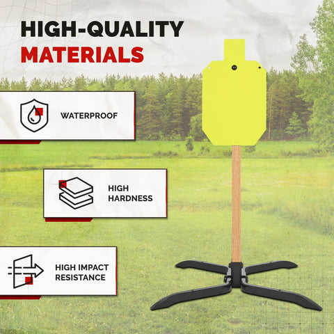 NP550 Steel Silhouette Target Twelve By Twenty Inches With Target Hanger And Two By Four Stand Base Without Post