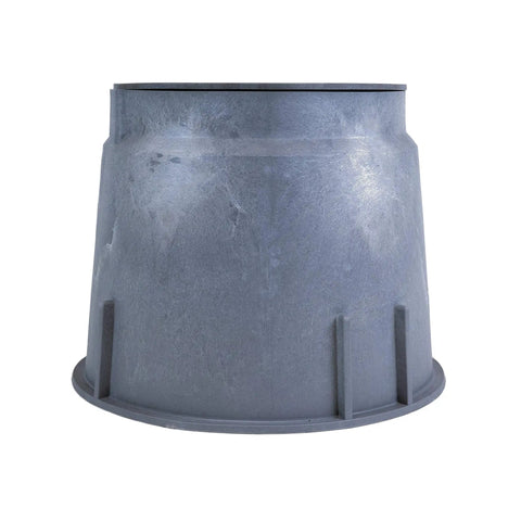 Heavy Duty 10 Inch Round Electrical Splice Box For Ground Installations, Durable PVC Enclosure Protects Wire Connections, 1 Piece Grey