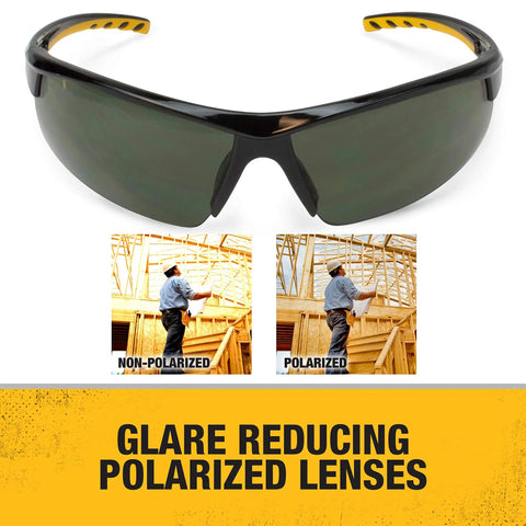 Polarized Safety Glasses With Z87.1 Rating Built For Grind-Ready Outdoor Work On The Job Site Glare Reducing Lenses