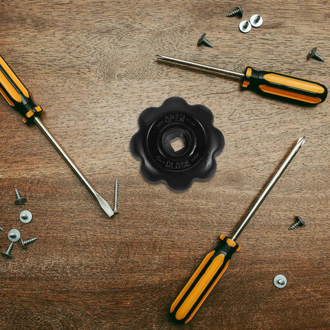 Heavy Duty Black Aluminum Gas Cylinder Handwheel Replacement Handle Fits Most Standard Valve Hubs For Labs And Industrial Uses Universal Compatibility, black round valve