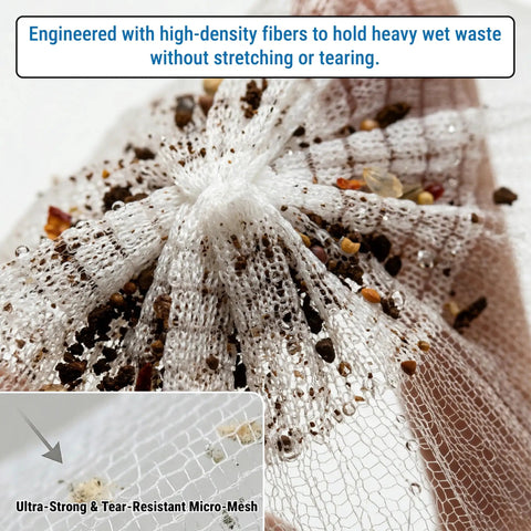 300 Pack Disposable Sink Strainer Bags Thick Premium Mesh With Easy Grip Loops Snag Hair And Kitchen Food Scraps Before Going Down Kick Pesky Pipe Clogs To The Curb