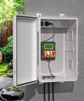 Rugged Outdoor Electrical Enclosure Box With Ventilated Design Waterproof ABS Cabinet for indoor or outdoor use, wall-mounted, with open door view