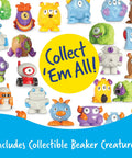 Colorful mystery creatures from Beaker Creatures Bubbling Volcano Reactor Science Kit For Kids Ages 5 And Up With Five Fizzing Experiments And A Mystery Creature Inside A Reactor Pod A Fun STEM Toy That Makes Science Feel Like Real Life Adventure.