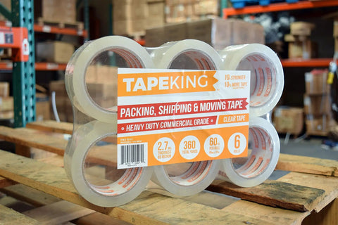 Clear Packing Tape 60 Yards Per Roll, Pack of 6 Rolls, 2.7 Mil Thick Heavy Duty Adhesive for Moving, Shipping, Office and Storage