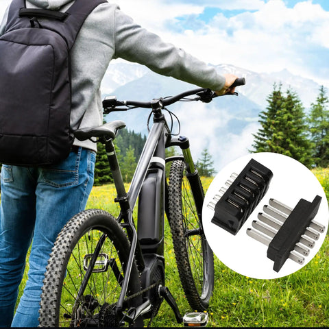 E Bike Battery Power Discharge Connector For Hailong 5 Pin Pair Male And Female Plug Replacement For Ebikes And Scooters Safe Power Transfer Durable Black And Silver
