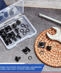Football Backplate Screws 4 Pack Heavy Duty With Truss Head Chicago Screws Slotted Fasteners Washers Gaskets in open box