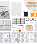 13-In-1 Solar Power Robot Kit for kids includes gears, plates, solar panel, wires, and instruction manual for building experiments