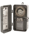 24 Hour Mechanical Time Switch For Indoor Outdoor Use With Noryl Enclosure 120V 20A SPDT Output NEMA 3R Weatherproof Timer