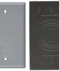 Rock Solid Single Gang Weatherproof Device Cover In Sleek Metallic Gray, 1-Gang Junction Cover Plate with Gasket Kit.