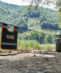 Vinyl Winch Cable Damper with High Visibility Reflective Strip for Safe Recovery on synthetic line in off-road terrain near Jeep