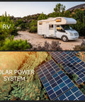 Ready To Roll 6500W Hybrid Solar Inverter 48V DC To 120V And 240V AC Split Phase With 140A MPPT Controller 10kW Max Solar Input Pure Sine Wave Smooth Power Flow For Lithium Or Lead Acid in RV with solar panel system.