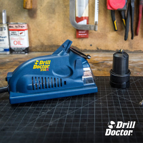 DD350X Drill Bit Sharpener For 3/32 To 1/2 Inch Bits Electric High Speed Portable Sharpener For Steel Masonry Carbide And Tin Coated Bits Built Tough For Home Shops And Pros