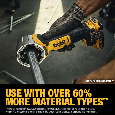 Cordless 20V Pipe Prep Tool For Deburring Beveling And Pipe Prep On PVC Copper And Steel Pipes Tool Only With Variable Speed in use