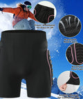 3D Padded Protective Shorts With Hip, Thigh And Tailbone EVA Pads For Skiing Snowboarding Skating And Cycling Women Pink Small Size Durable Drop Proof Gear You Can Trust, showing elastic waistband and breathable fabric.