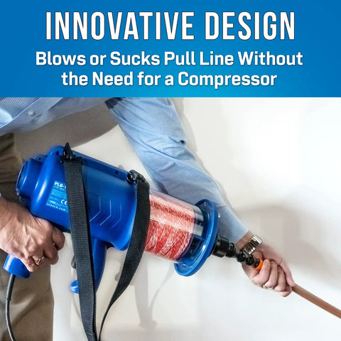 Heavy Duty Pull Line Blower For 3/4 To 2 Inch Conduit used by hand to suck or blow wire with innovative design.