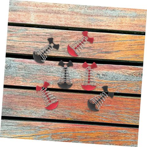 Heavy Duty Adjustable Aluminum Fishbone Tent Pegs And Rope Tighteners For No Sweat Awning Setup Lightweight Camping Ground Stakes And Tent Anchors Black And Red