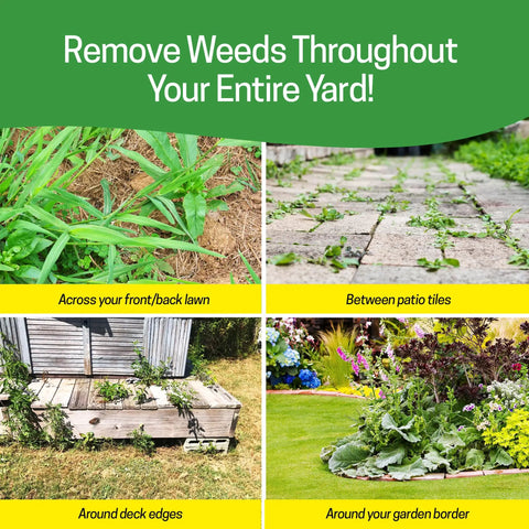 Stand-Up Long-Handle Garden Hoe With 59 Inch Fiberglass Handle Cushioned Grips And Sharp Stainless Steel Blade For Weeding Edging And Mulching Multipurpose Yard Tool Yellow used for removing weeds from yard.