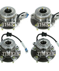 Front And Rear Wheel Bearing And Hub Assembly Kit For Equinox And Vue FWD Four Wheel ABS Premium Quality Replacement