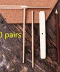 Dragonfly Propeller Toys Set For Outdoor Fun, 10 Pack Wooden Flying Dragonflies shown with pencils for scale.