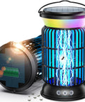 4-In-1 Solar Bug Zapper Outdoor, Rechargeable 6000mAh Mosquito Zapper with lighting and dual charging options