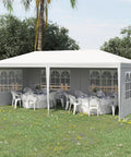 10 By 20 Foot Large Outdoor Party Tent Shelter With Four Removable Window Sidewalls For Weddings Events Markets Backyard Gatherings White Canopy