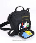 Athletic Trainer Sling Bag For Medical Supplies Compact Over The Shoulder First Aid Kit Black One Size Portable Medical Bag Open View