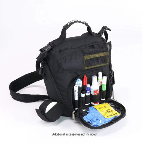 Athletic Trainer Sling Bag For Medical Supplies Compact Over The Shoulder First Aid Kit Black One Size Portable Medical Bag Open View