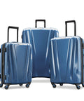Lightweight 3-Piece Polycarbonate Spinner Suitcase Set With 4 Smooth Spinner Wheels, Telescoping Handle, Side Carry Handle, And TSA Lock, Scratch-Resistant Honeycomb Exterior In Lagoon Go-To Travel Buddy By Samsonite Swerv DLX