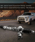High-Performance Power Steering Rack And Pinion Assembly For Toyota Tacoma 1995-2004 Models including 4Runner, parts displayed.