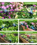50 Feet Quick Connect Garden Watering System With Adjustable Vortex Drippers No Fuss Water Saving Automatic Drip Irrigation Kit in flower beds and gardens.