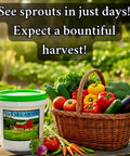 Epic Heirloom Survival Seed Kit With 100,000 Plus Seeds, 50 Plus Non GMO Varieties, weatherproof bucket and vegetable basket