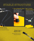 2 Pack Magnetic Flexible Gooseneck Metal Arms With Alligator Clips display features like magnetic base and clamps for soldering.