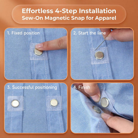 Hella Secure Hidden Magnetic Snaps, 64 Piece Invisible Sew On Clasp Set, 1.18 Inch Big Time Strength Buttons installation steps.
