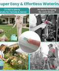 1.6 Gallon Backpack Sprayer for Lawn and Garden, battery powered, lightweight use for watering and weed control in yard