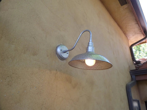 Outdoor Wall Light With Galvanized Metal Build And Mounting Kit Included For Quick No Fuss Install Front Entry Or Back Porch Lighting