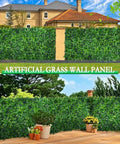 12 Pack 20x20 Grass Wall Panels Set For Indoor Outdoor Decor UV Protected Artificial Hedge Backdrop Privacy Fence Screen Realistic 3D Greenery Wall With 5 Inch Leaves For Gardens Weddings Parties No Fuss Easy Setup